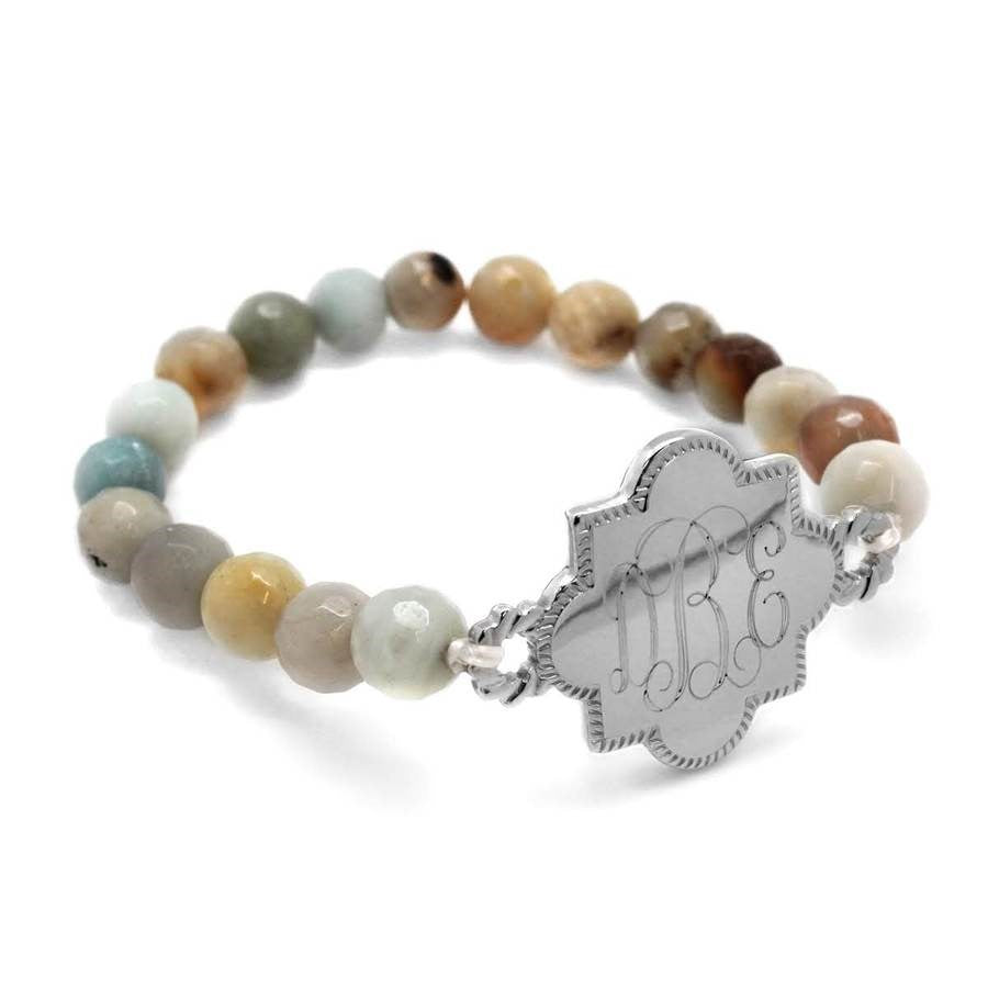 Stainless Steel Quatrefoil Stretchy Beaded Bracelet - Atlanta Jewelers Supply