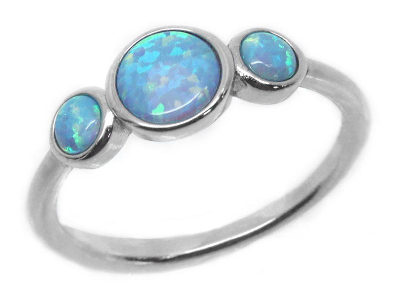 Sterling Silver Blue Opal Ring - Atlanta Jewelers Supply