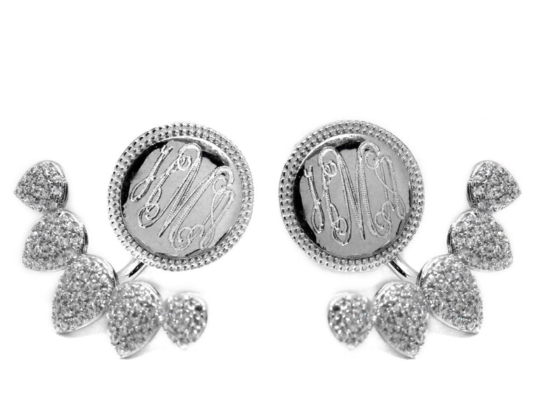 Sterling Silver Engravable CZ Teardrop Earrings - Atlanta Jewelers Supply