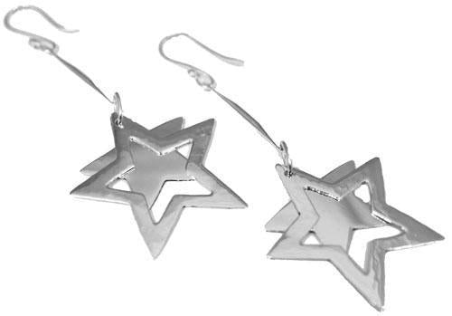 German Silver Star Design Earrings - Atlanta Jewelers Supply