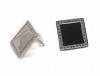 Sterling Silver Engravable Square CZ Earring - Atlanta Jewelers Supply