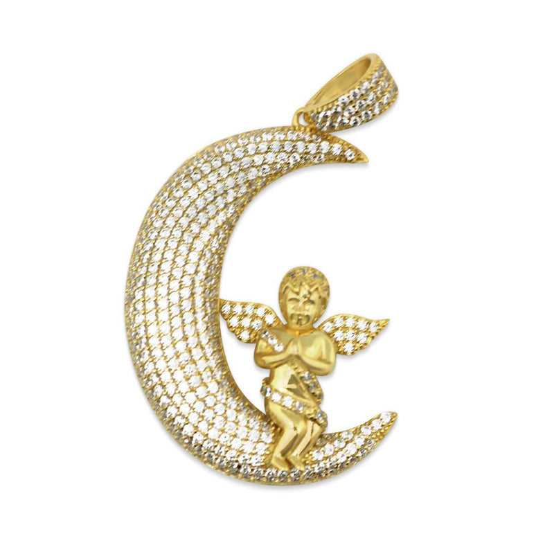 Crescent Moon Angel Pendant - Atlanta Jewelers Supply