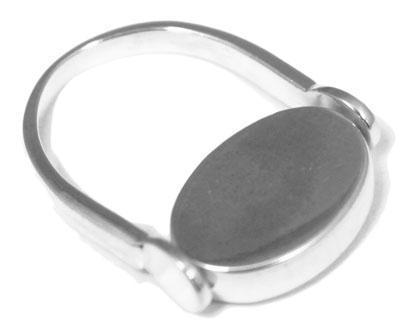 Sterling Silver Engravable Ring With Oval Piece That Flips - Atlanta Jewelers Supply