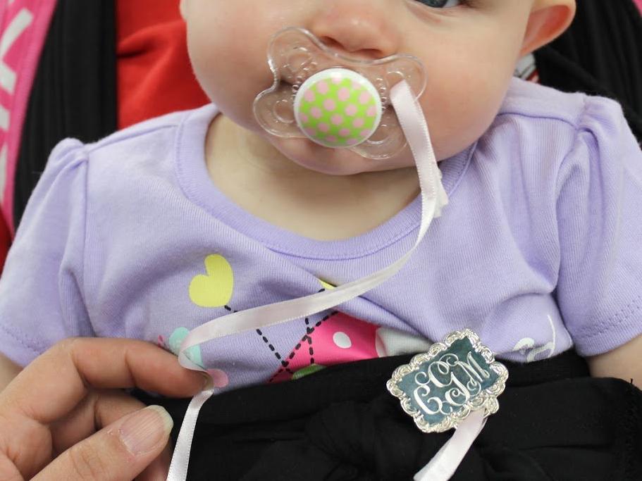 Non Silver Engravable Rectangle and Oval Pacifier Holder - Atlanta Jewelers Supply