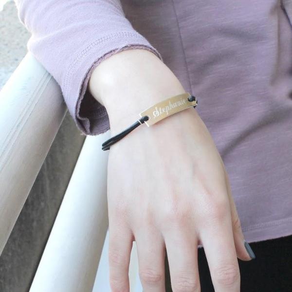 Trendy German Silver Leather Bar Bracelet - Atlanta Jewelers Supply