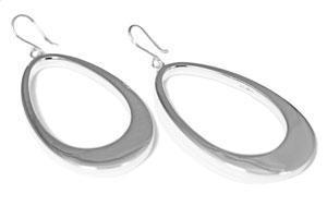 German Silver Oval Tear Drop Earrings - Atlanta Jewelers Supply