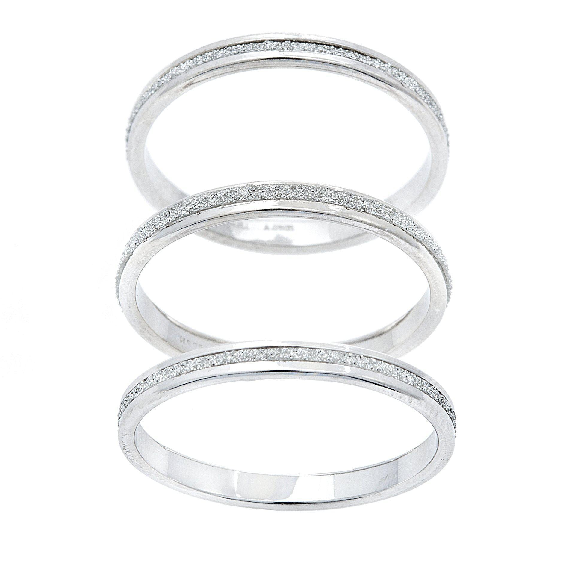 STERLING SILVER  GLTTER CENTER RING - Atlanta Jewelers Supply