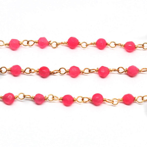 Silver With (4 mm) Gold Chain and Crystal Beads - Atlanta Jewelers Supply