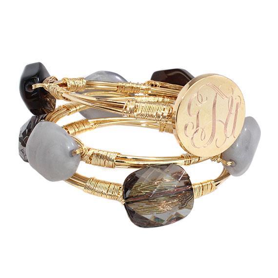 Engravable Wire Wrap & Colored Stones Bracelets - Atlanta Jewelers Supply