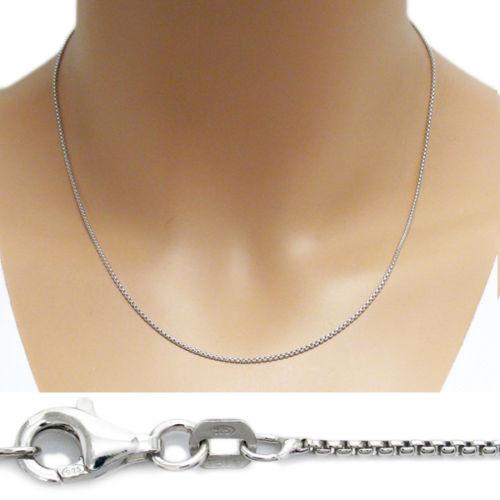 STERLING SILVER RHODIUM FINISH ROUND BOX CHAIN NECKLACE IN 1MM (GAUGE 100) - Atlanta Jewelers Supply