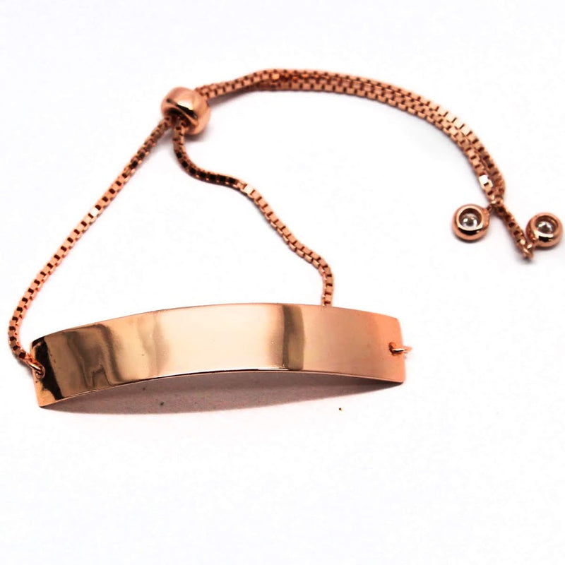 Sterling Silver Engravable Bar Adjustable Bracelets - Atlanta Jewelers Supply
