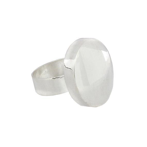 German Silver Silver thick OVAL Engravable ring - Atlanta Jewelers Supply