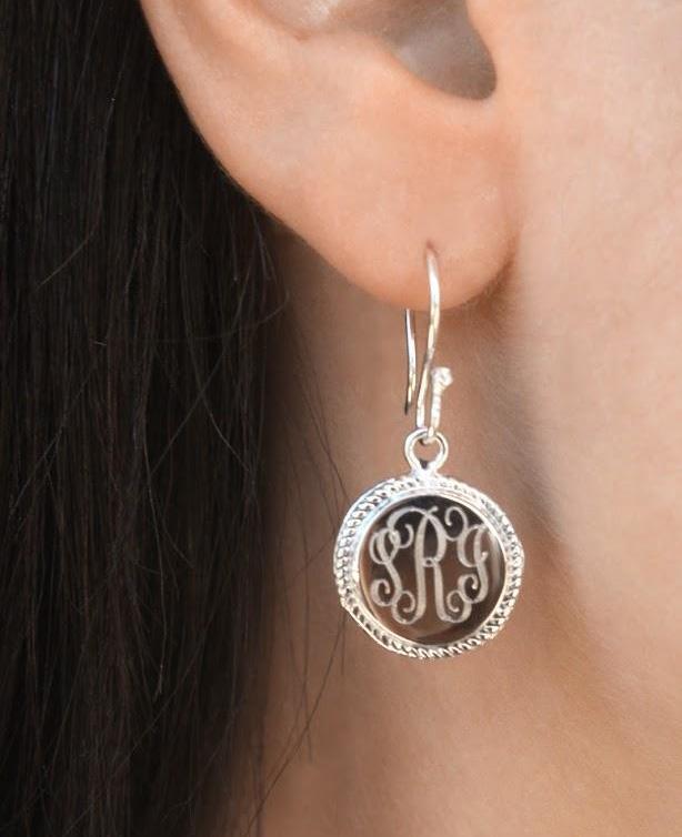 Engravable German Silver Circle Earrings With Rope Design Border - Atlanta Jewelers Supply