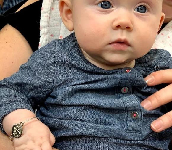 Sterling Silver Engravable Rope Circle Disc Baby Bracelet - Atlanta Jewelers Supply