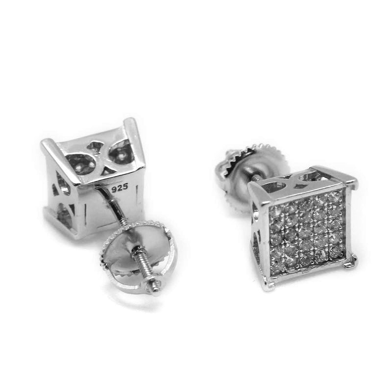 Micropave Square CZ Earrings - Atlanta Jewelers Supply