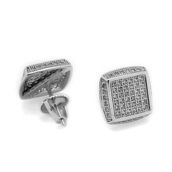 Sterling Silver Micropave Iced Out Sterling Silver Earrings - Atlanta Jewelers Supply