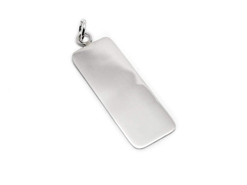 Sterling Silver 45.5mm Tall and Rectangle Dog Tag - Atlanta Jewelers Supply