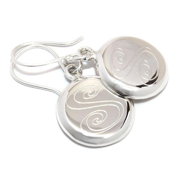 Engravable German Silver Round Earrings - Atlanta Jewelers Supply