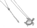 Elegant Engraved Sterling Silver Pearl and CZ Turtle Necklace - Atlanta Jewelers Supply