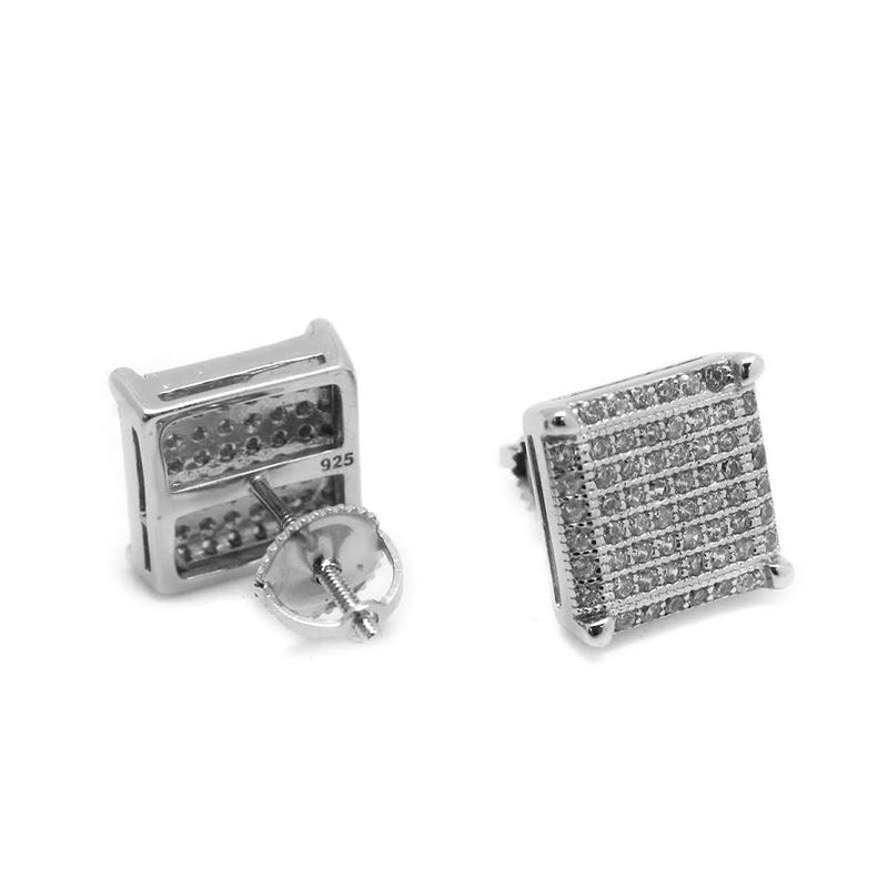 Sparkling CZ Square Post Earrings - Atlanta Jewelers Supply