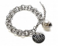 Fashion Engravable Link Bracelets With Pearl - Atlanta Jewelers Supply