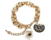 Fashion Engravable Link Bracelets With Pearl - Atlanta Jewelers Supply