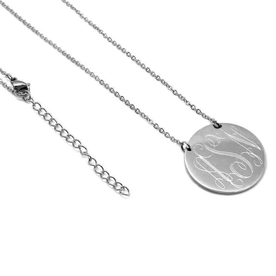 STAINLESS STEEL ENGRAVABLE ROUND NECKLACE - Atlanta Jewelers Supply