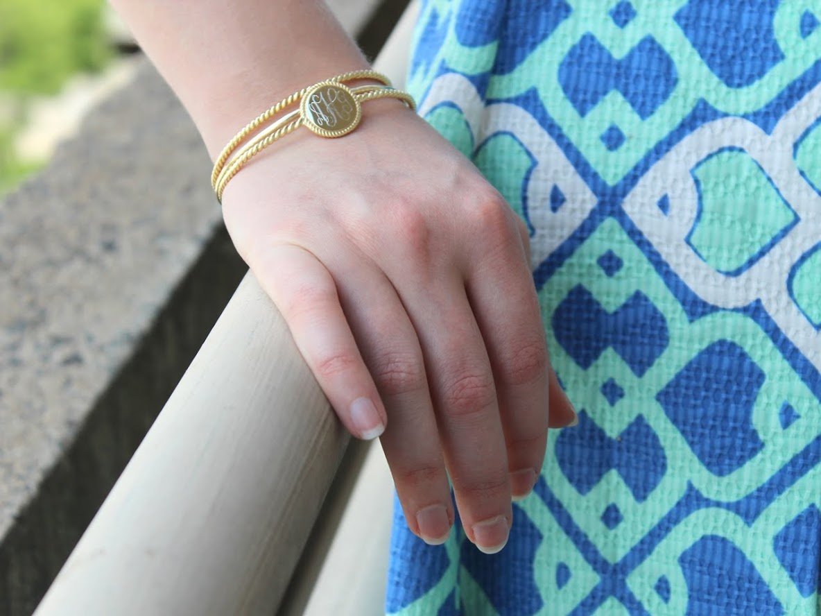 Engraved Nonsilver Circle Disc & Triple Rope Bangle Bracelets - Atlanta Jewelers Supply