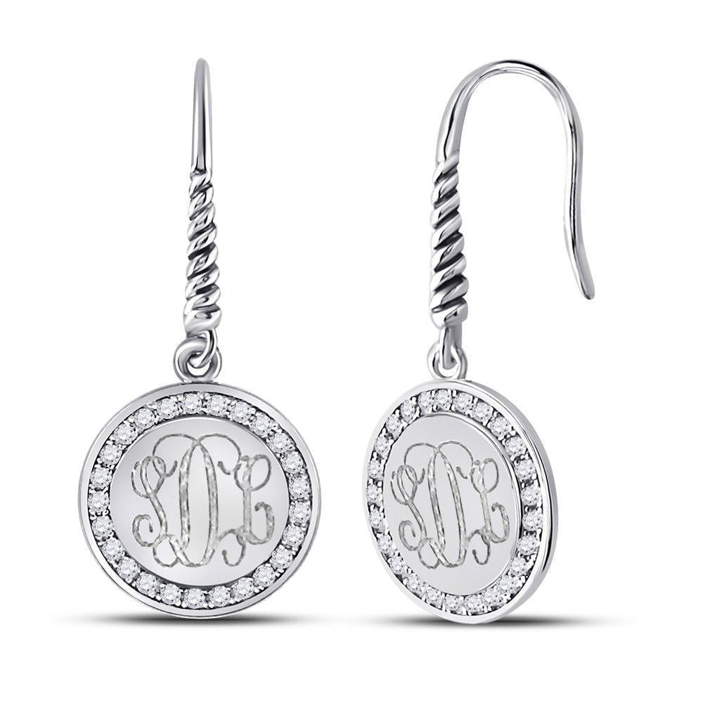 Sterling Silver, Engravable, Round Earrings On Short Silver Wire With Cz - Atlanta Jewelers Supply