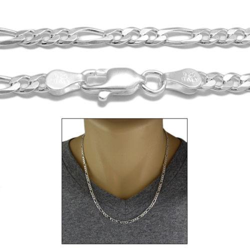 STERLING SILVER FIGARO CHAIN NECKLACE 4MM (GAUGE 100) - Atlanta Jewelers Supply