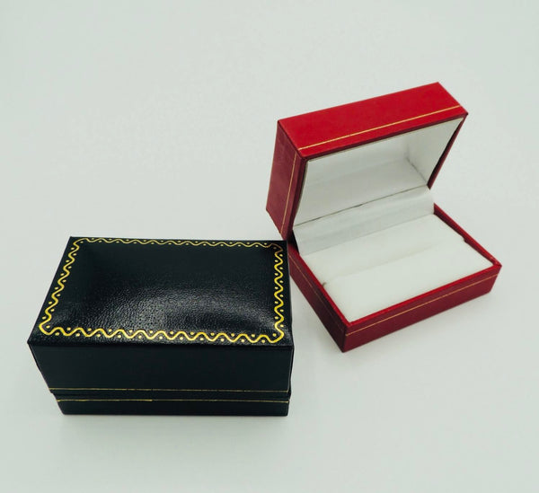 Leatherette Cartier Style Double Ring Box