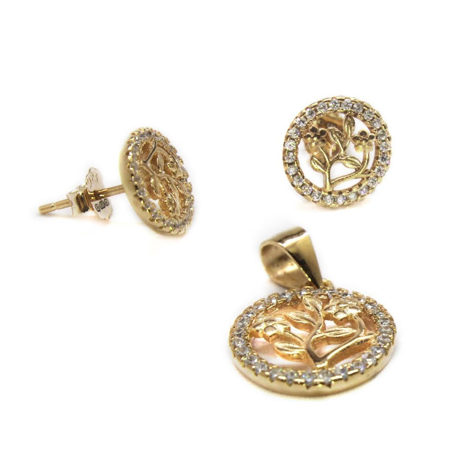 Sterling Silver Earring and Pendant CZ set - Atlanta Jewelers Supply