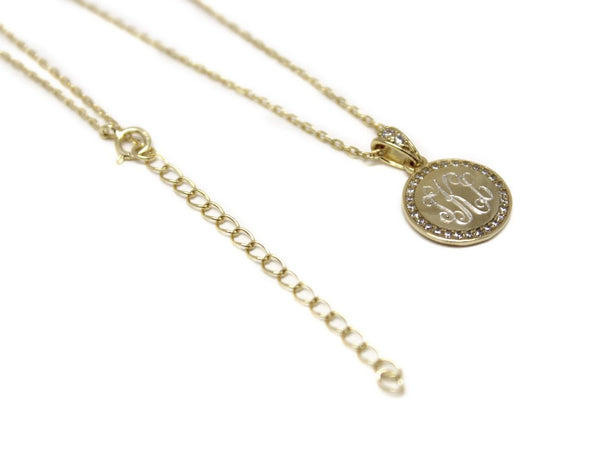 Sterling Silver Engravable Round Cz Pendant Necklaces & Attached Bail - Atlanta Jewelers Supply