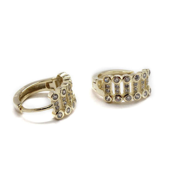 CZ Sterling Silver Column Hoops - Atlanta Jewelers Supply