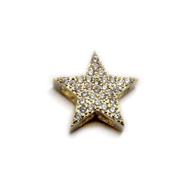Sterling Silver CZ Star Slide On Pendant - Atlanta Jewelers Supply