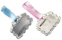 Non Silver Engravable Rectangle and Oval Pacifier Holder - Atlanta Jewelers Supply