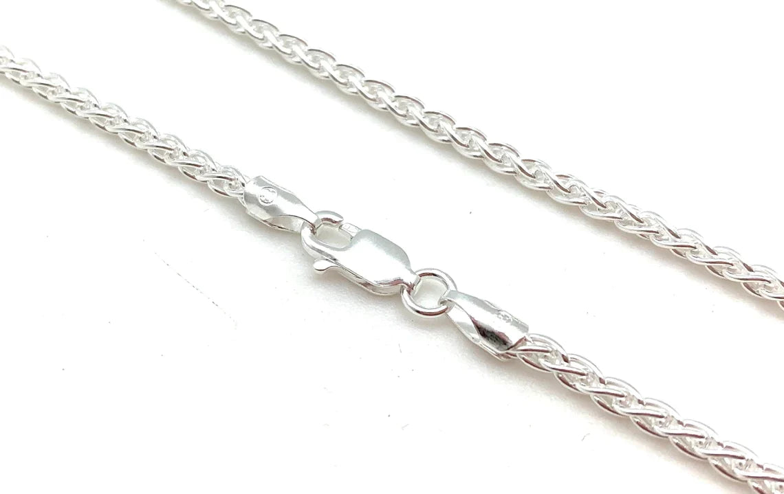 Italian Sterling Silver Wheat Chain 080 Gauge