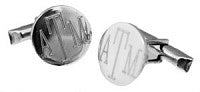 Sterling Silver Engravable Round Cuff links Perfect For Groomsman and Father's Day Gifts - Atlanta Jewelers Supply