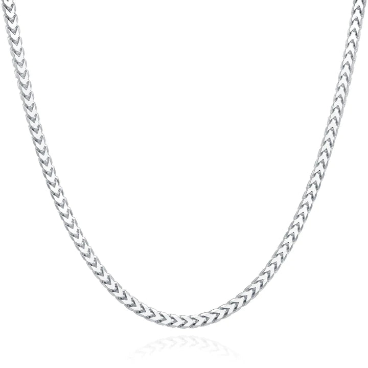 Sterling Silver 4mm Diamond Cut Franco Chain