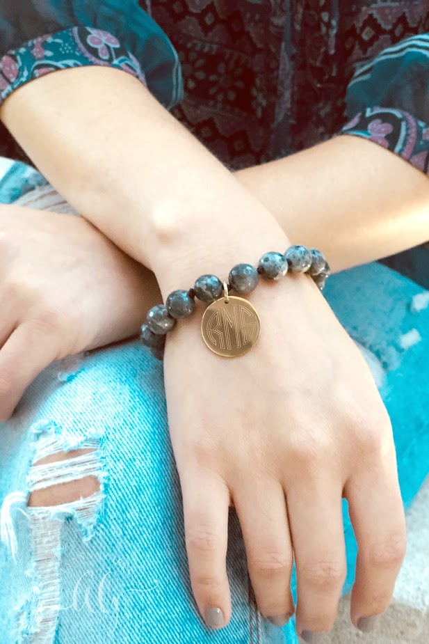 Tiffany Style Hand Knotted Bead Bracelet with Engraved Disc - Atlanta Jewelers Supply