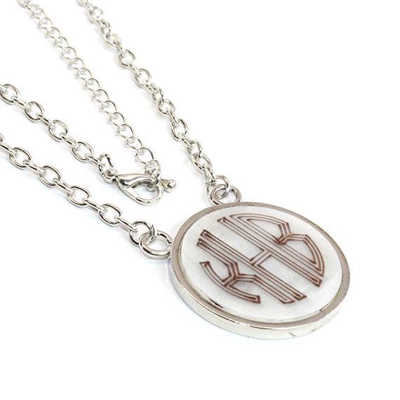 Trendy  Engravable Marble Necklace with Silver Color Chain - Atlanta Jewelers Supply