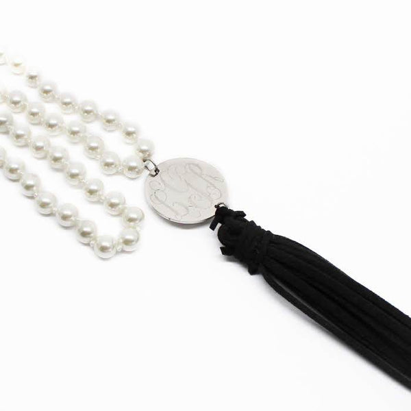Engraved Freshwater Pearl Tassel Necklace - Atlanta Jewelers Supply