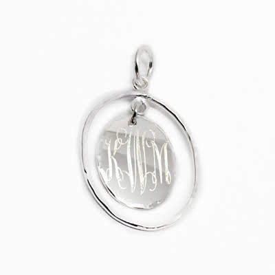 German Silver Engravable Oval Shape Pendant - Atlanta Jewelers Supply