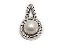 Sterling Silver Double Roped Pearl Pendant - Atlanta Jewelers Supply