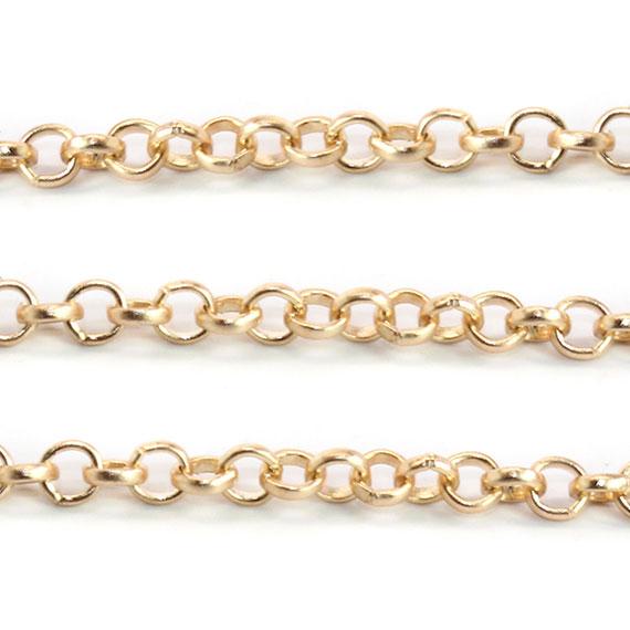 Non Silver Gold Finish Rolo Chain - Atlanta Jewelers Supply