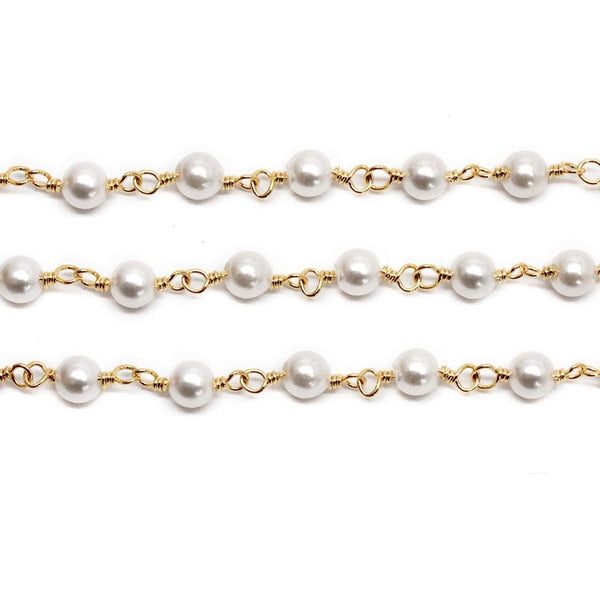 Silver With (4 mm) Gold Chain and Crystal Beads - Atlanta Jewelers Supply