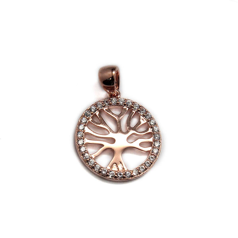 Sterling Silver Circle Tree Of Life Pendant