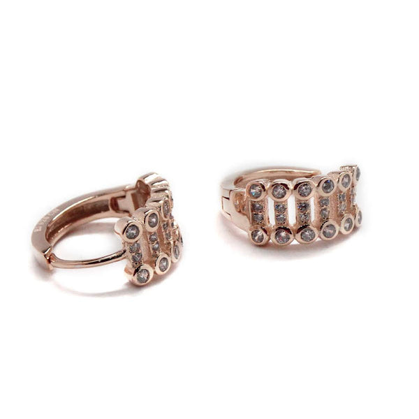 CZ Sterling Silver Column Hoops - Atlanta Jewelers Supply