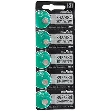 Murata 392/384 - SR41SW Silver Oxide Button Cell Battery 1.55V - 5 Pack