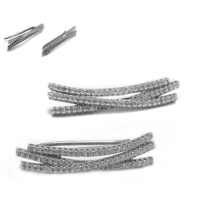 Sterling Silver Pave Ear Crawlers - Atlanta Jewelers Supply